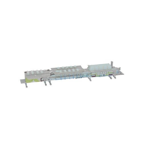 Modern Train Station Platform Diorama