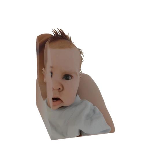 Surprised Baby Face 3D Model