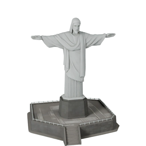 Modelo 3D Cristo Redentor - Ativo Realista para Archviz