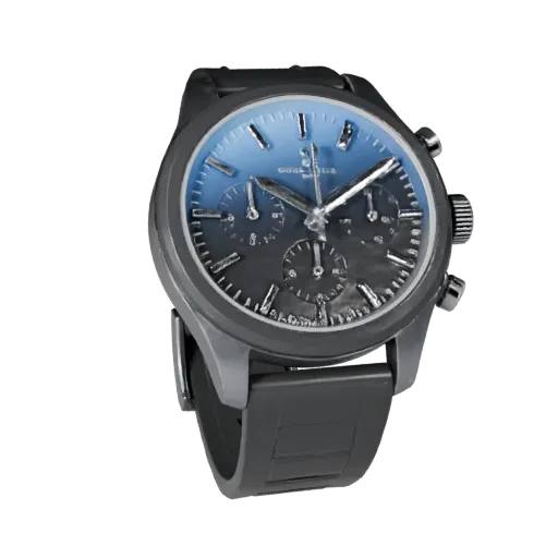 Sport Chronograph Watch Realistic 3D model, three-quarter studio render, showing metal cases, wrist scale.