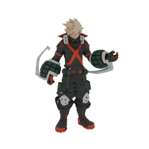 Katsuki Bakugo Anime Character 3D Model