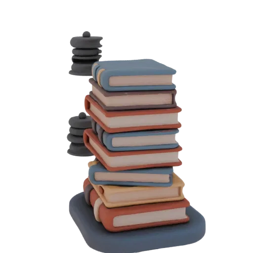 Cozy Book Stack Printable 3D model, isometric STL render, showing ceramic, recognizable everyday shapes.