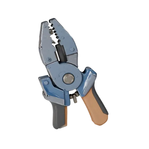 Heavy Duty Pliers Stylized 3D model, stylized isometric render, showing painted metal, clear grip zones.