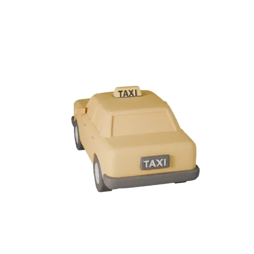 Taxi 3D Model for Blender & Games - Realistic PBR Asset