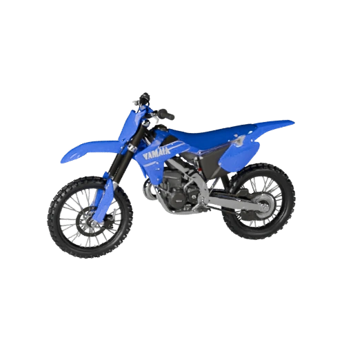 Moto da cross ispirata a yamaha 3D low poly per Unity