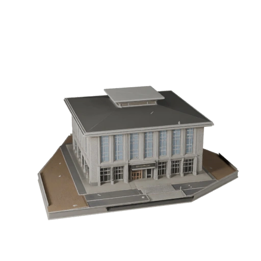 Modello 3D Padiglione Pubblico - Asset Realistico per Archviz