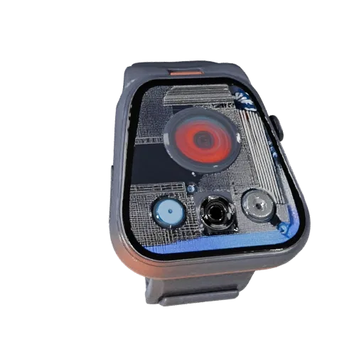 Luxury Clip Tracker 3D model, three-quarter front view, Unity viewport, showing silicone, wearable fit.