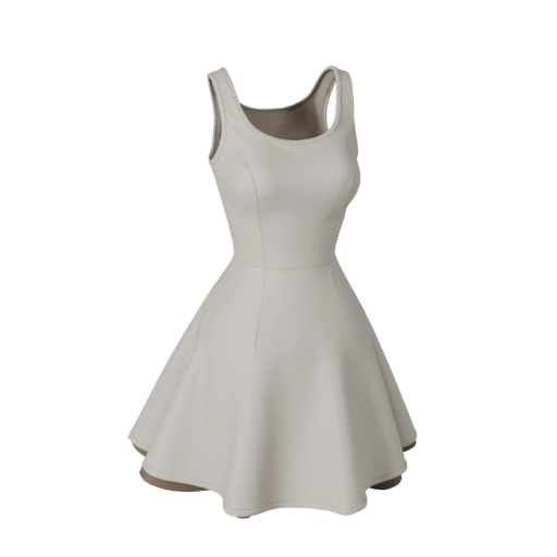 Mini Vestido Modelo 3D Listo para Web para Páginas de Navegador AR