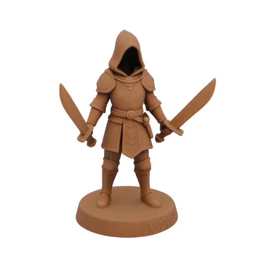 Miniatura STL de Ladino Guarda Medieval, render de mesa em três quartos, miniatura de escaramuça imprimível em resina com pos