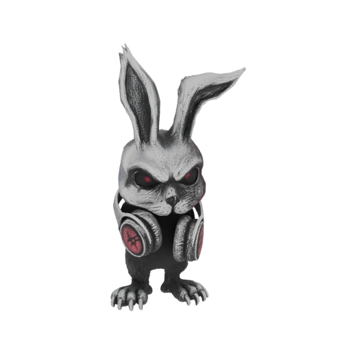 Evil Rabbit with Headphones 3D Model