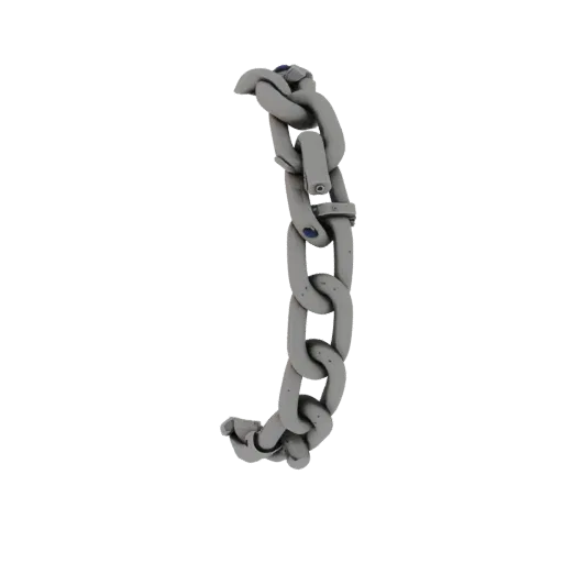 Chain Bracelet render detail 3D model, front view studio render, highlighting bracelet form and finish detail.
