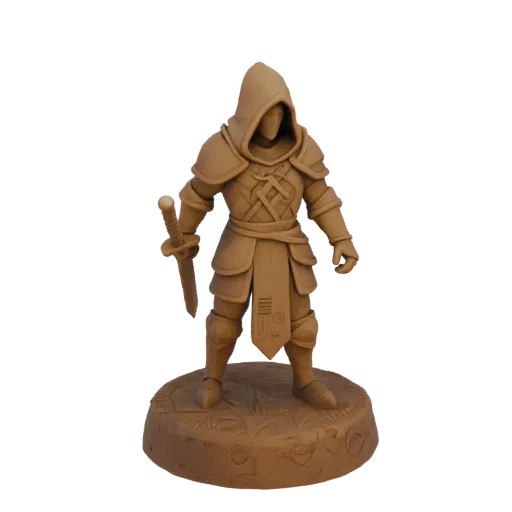 Medieval Rogue Miniature STL - Defensive