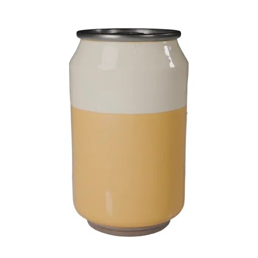 Smoothie Soda Can Printable 3D model, isometric STL render, showing glass, container shape.