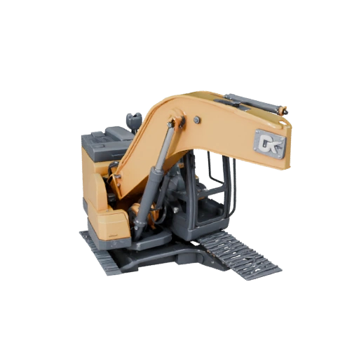 Modèle 3D Mini-pelle - Haute Poly PBR pour Studio