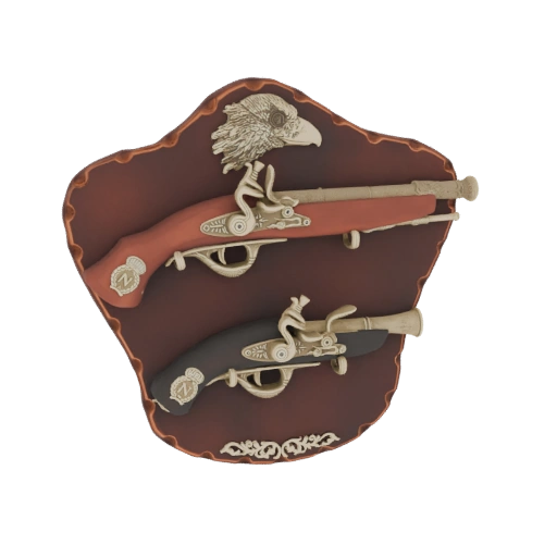 Eagle and Flintlock Pistol Wall Plaque
