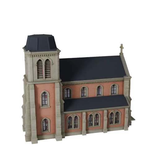 Modelo 3D de Iglesia para Unity - Activo de Juego para Arquitectura