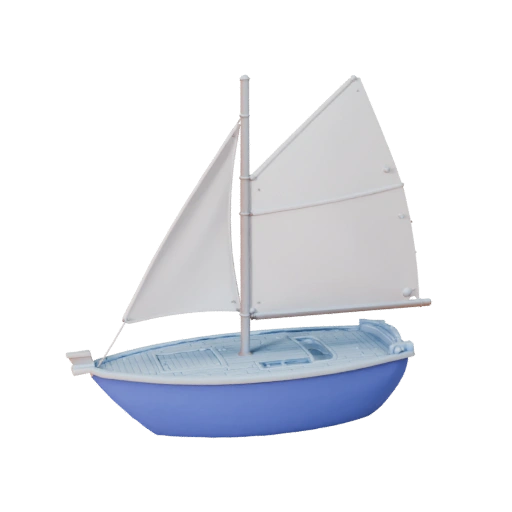 Modello 3D STL Barca a Vela Stampabile - Display e Collezionismo