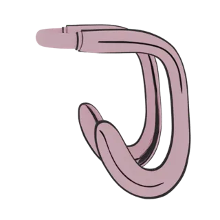 Modello 3D orecchino cerchio torsadato oro rosa, mostra design elegante metallo lucido con torsione sottile.