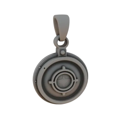 Symbolic Pendant scene ready 3D model, turntable hero render, showing pendant silhouette and surface contrast.