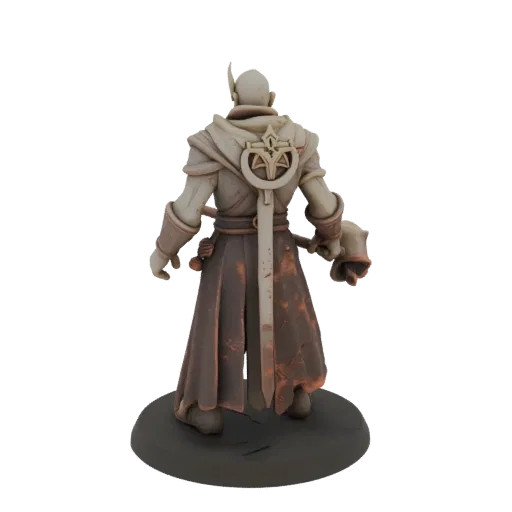 Fantasy Orc Cleric Miniature STL - Swarm