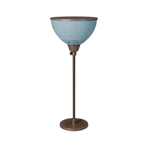 Minimal Floor Lamp 3D model, living room, three-quarter front view, Unity viewport, metal detail.