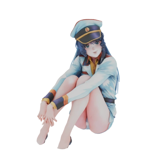 Anime Girl in Military Uniform 3D Model
