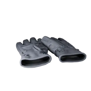 Gloves Realistic 3D model, three-quarter studio render, showing metal, small wearable silhouette.