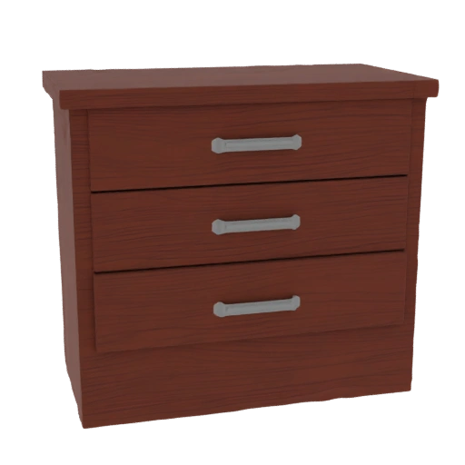 Wooden Dresser with Three Drawers