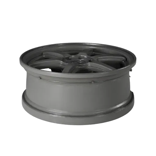 Modello 3D STL di Ruota per Auto Stampabile, vista isometrica, asset veicolo pronto per la stampa con bordi puliti, logica di