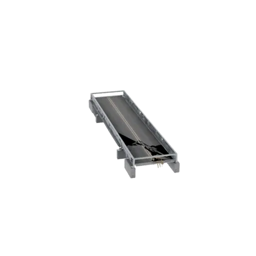 3D model of a destroyed car bridge with damaged road surface and exposed rebar.