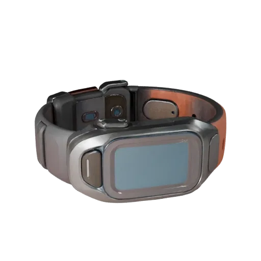 Fitness Style Band Stylized 3D model, stylized isometric render, showing silicone, wearable fit.