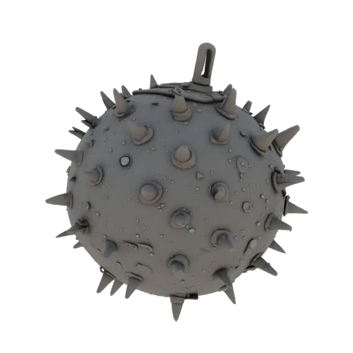 3D model of an anti-tank hedgehog, gray, with sharp spikes, on a white background