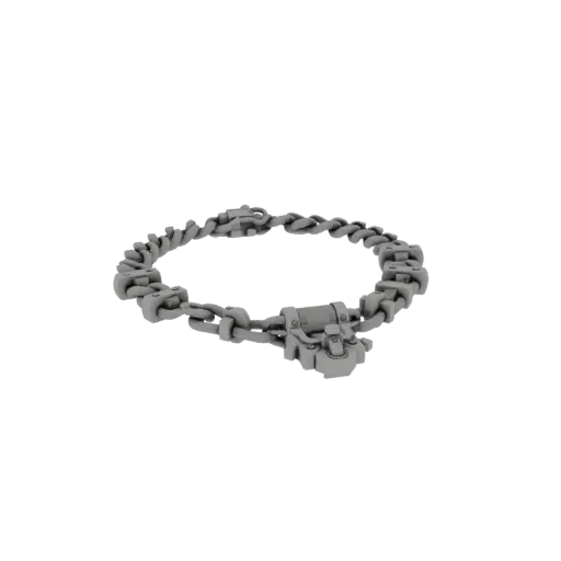 Chain Collar Necklace print ready 3D model, front view studio render, showing necklace form, surface, and scale cues.
