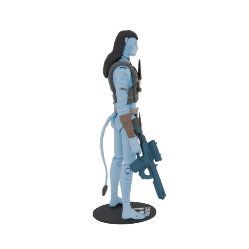 Avatar Soldier with Rifle 3D Model