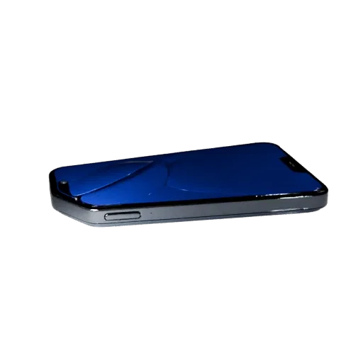 Flagship Smartphone High Poly 3D model, close-up studio render, showing glass screens, thin device proportions.