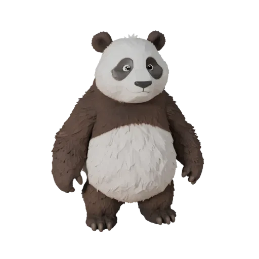 Low Poly Panda 3D Model - Unity Game Asset with FBX | Royalty-Free