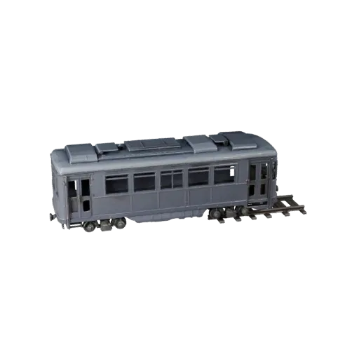 Straßenbahn 3D-Modell, dreiviertel Spiel-Viewport, für Unreal Engine bereites Fahrzeug-Asset mit schienentauglichem Profil, D