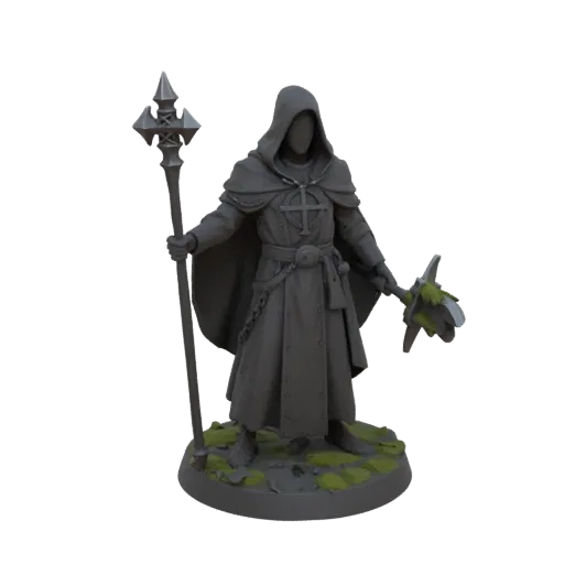 Dark Fantasy Cleric Miniature STL