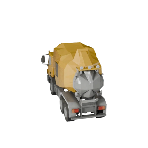Low Poly Cement Mixer Truck 3D Model for Unity & Unreal (Legacy)