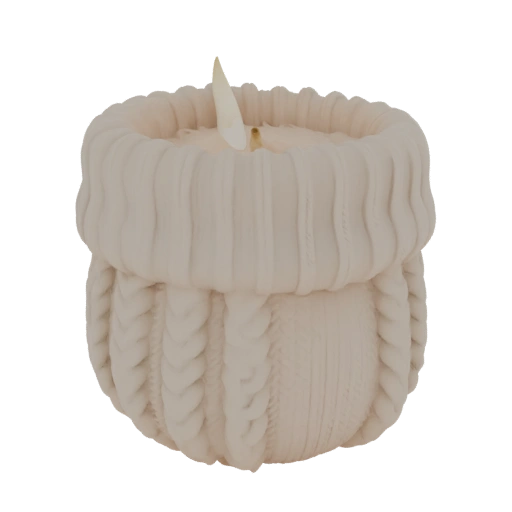 Cozy Knit Candle Holder 3D Model