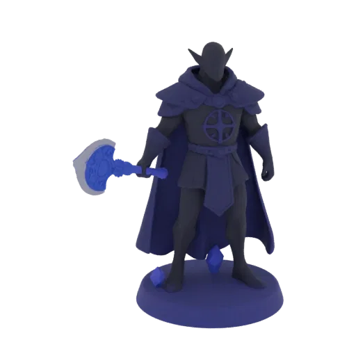 Fantasy Darkfire Elf Cleric Miniature STL