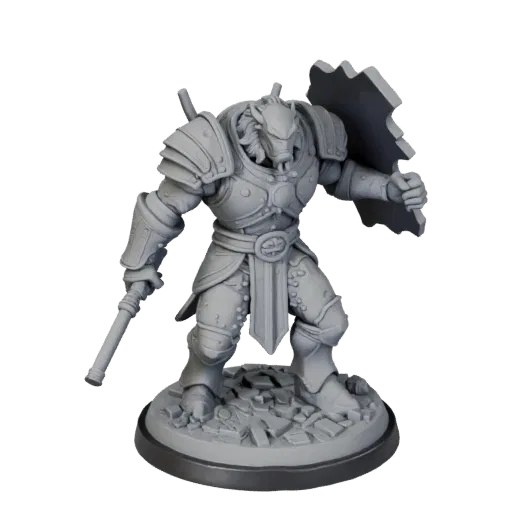 Monster Beast Miniature STL printable 3D model preview three-quarter display angle, pose and resin detail