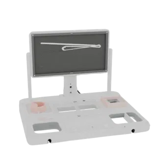 Field Training Monitor Printable 3D model, isometric STL render, showing neutral plastics, training device layout.