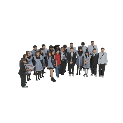Diverse Group of Students in Uniforms