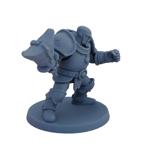 Fantasy Gilded Dwarf Warrior Miniature STL