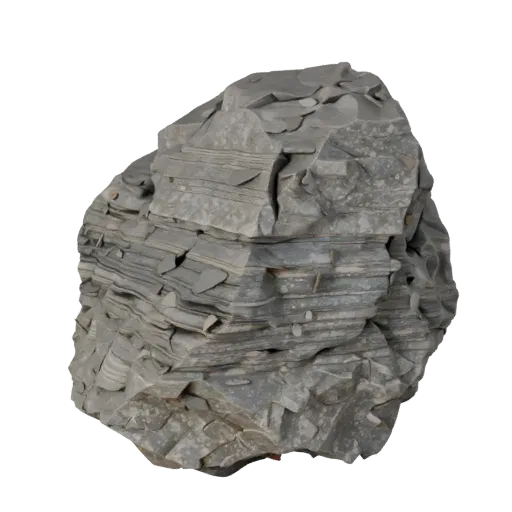 Granite Boulder Pack Unreal Engine 3D model, top-down viewport view, showing stratified stone, rock faces.