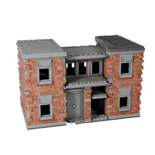 Modular Medieval Building Kit printable STL 3D model, isometric display view, showing modular building kit materials and architectural detail