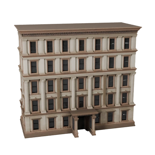 Классический фасад 3D модель для Unreal - Realtime Asset