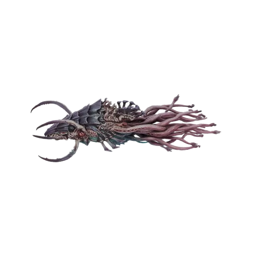 3D model of a Tyranid Zoanthrope, a grotesque alien creature with multiple eyes and tendrils, detailed for tabletop gaming an