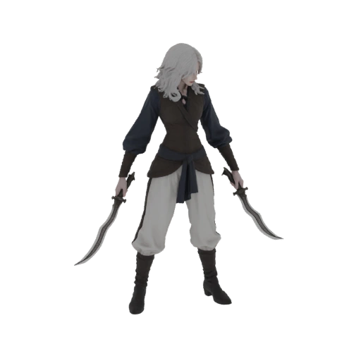 Fantasy Warrior with Dual Daggers
